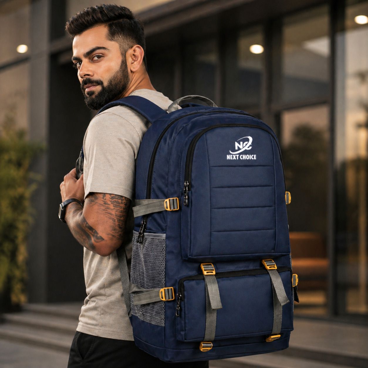 60L Rucksack Backpack Travel Hiking Trekking Bag Waterproof Blue for Men Women Rucksack - 60 L-image-25