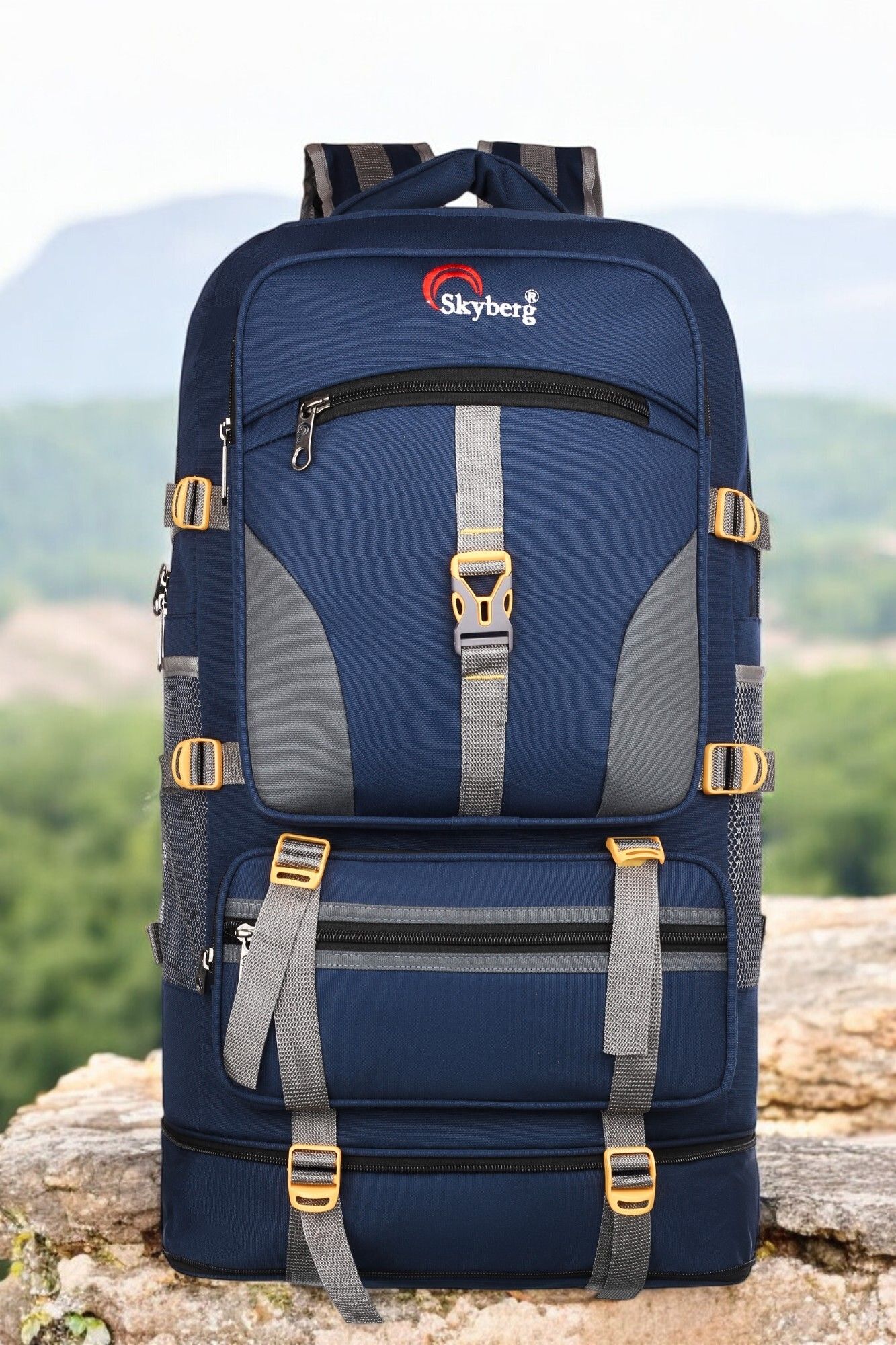 skyberg 60 Litres Curve Water Resistant Rucksack For Hiking Trekking And Travel - Unisex Rucksack - 60 L-picture-17