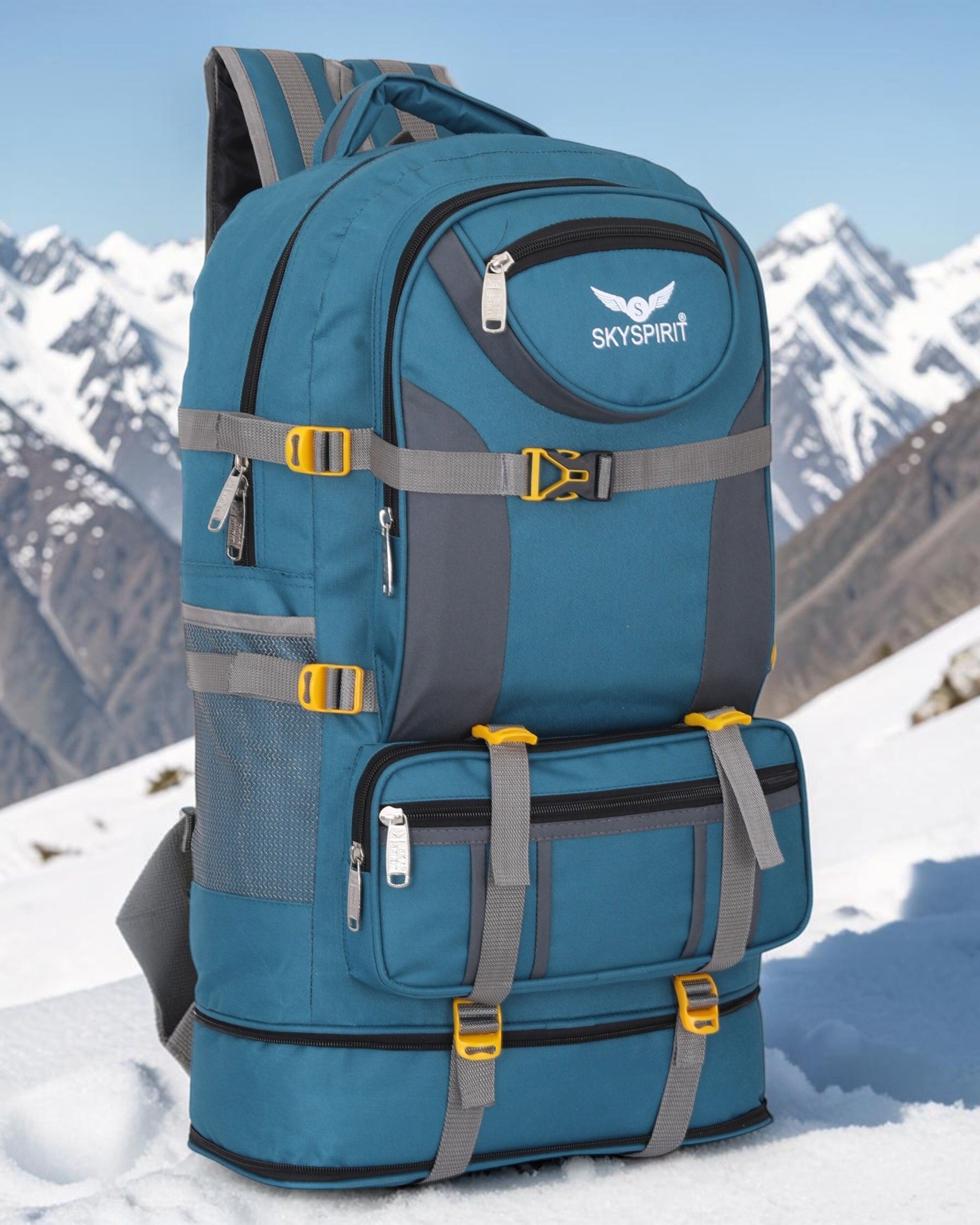 sky spirit Outdoor Travel Rucksack | Expandable Base | Backpack Rucksack - 90 L-picture-29