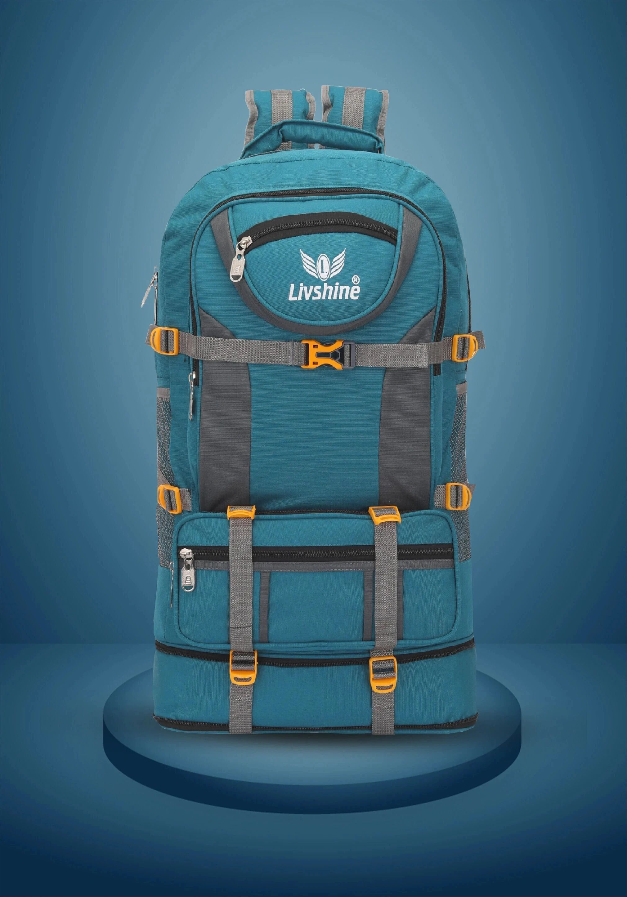 Rucksack For Hiking Trekking And Travel - Unisex Rucksack - 60 L (GREEN) Rucksack - 60 L-image-43
