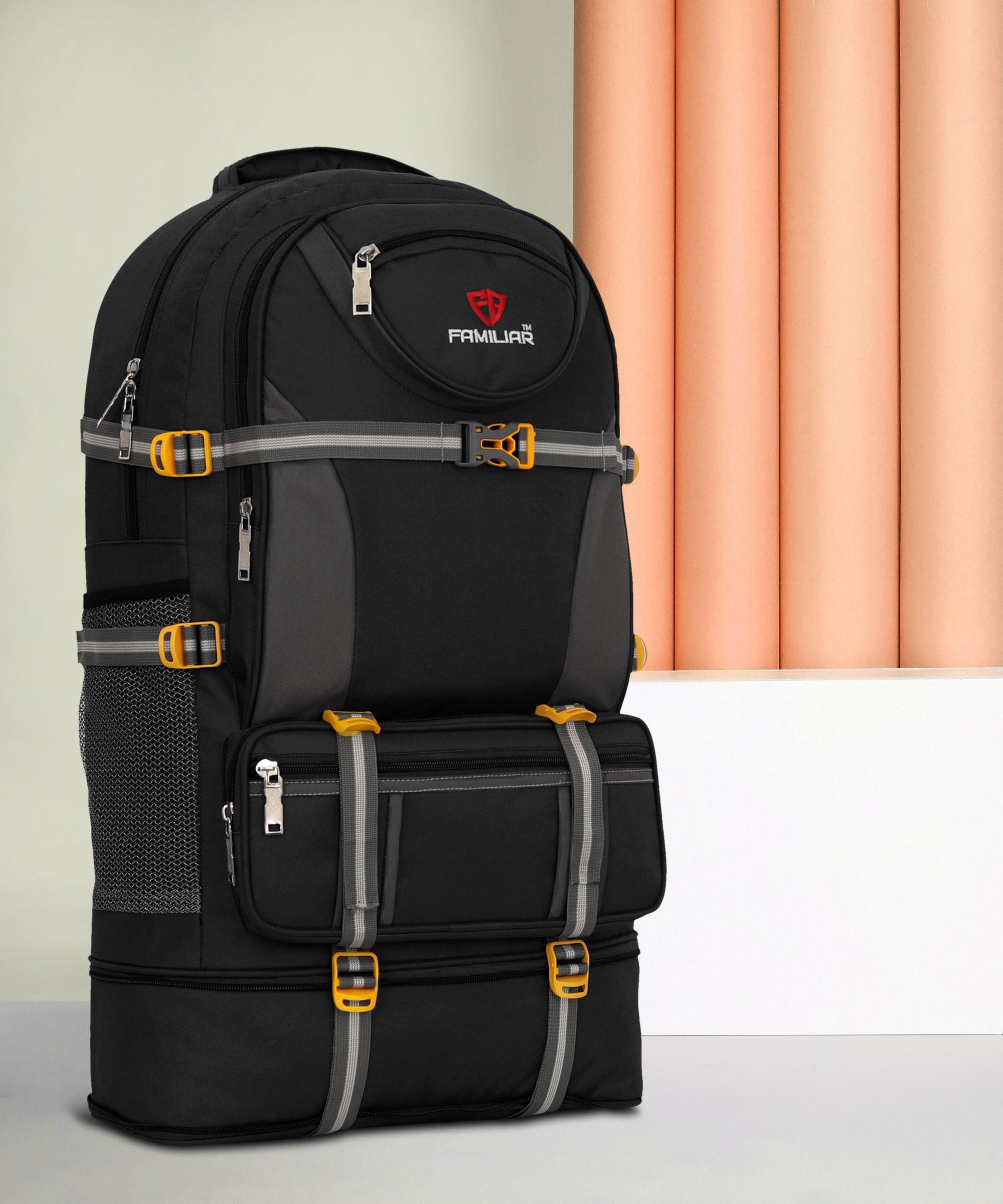 Expandable Travel Rucksack for Outdoor Sport Camping Hiking Trekking Bag-Black Rucksack - 60 L-image-39