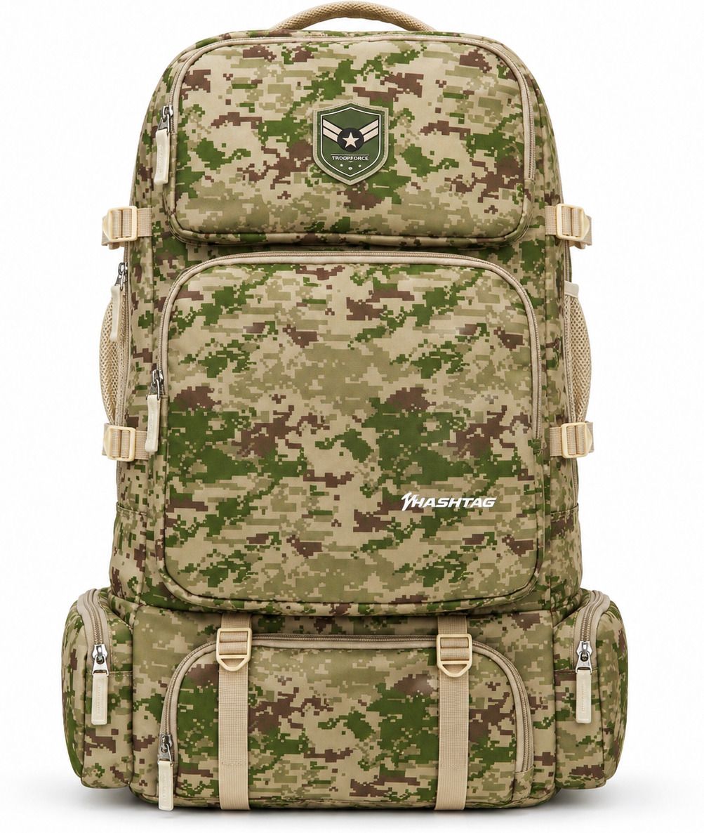 Water Resistant Trekking Backpack with Shoe Compartment & Laptop Sleeve Rucksack - 44 L-image-6