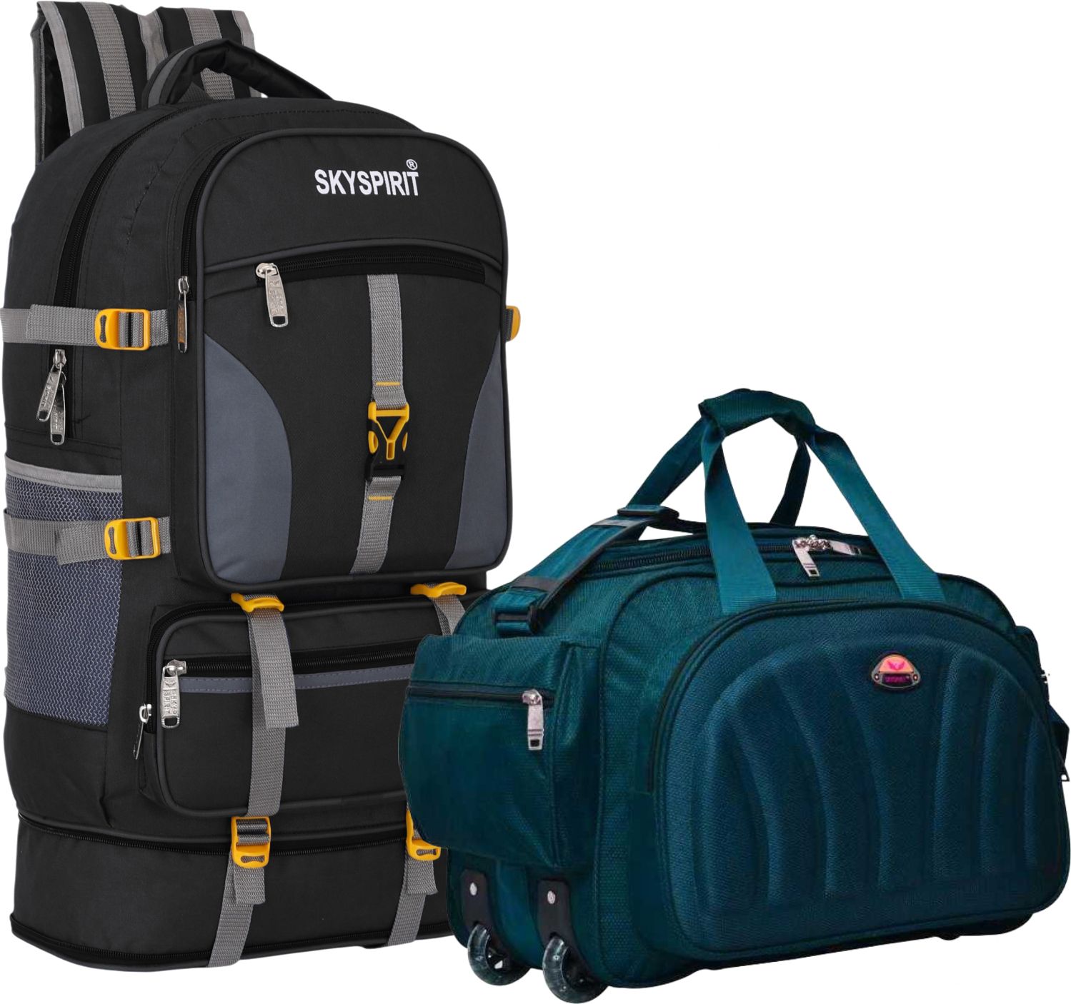sky spirit Multipurpose Travel Set | Rucksack Backpack & Wheel Duffle Combo Rucksack - 70 L-picture-35
