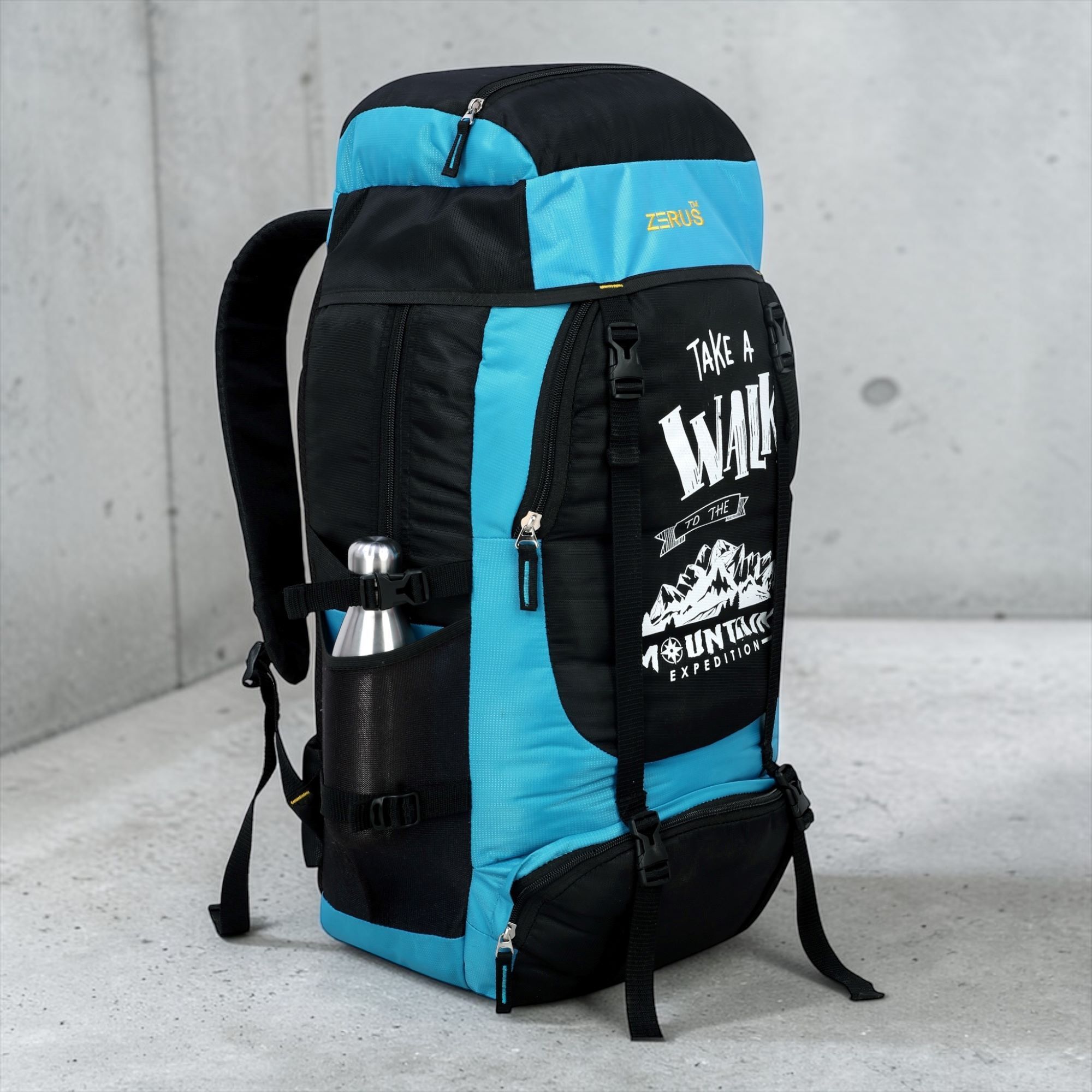 zerus Outdoor Trekking Backpack Travel Hiking Camping Rucksack Bag Bottle Pocket Rucksack - 55 L-picture-21