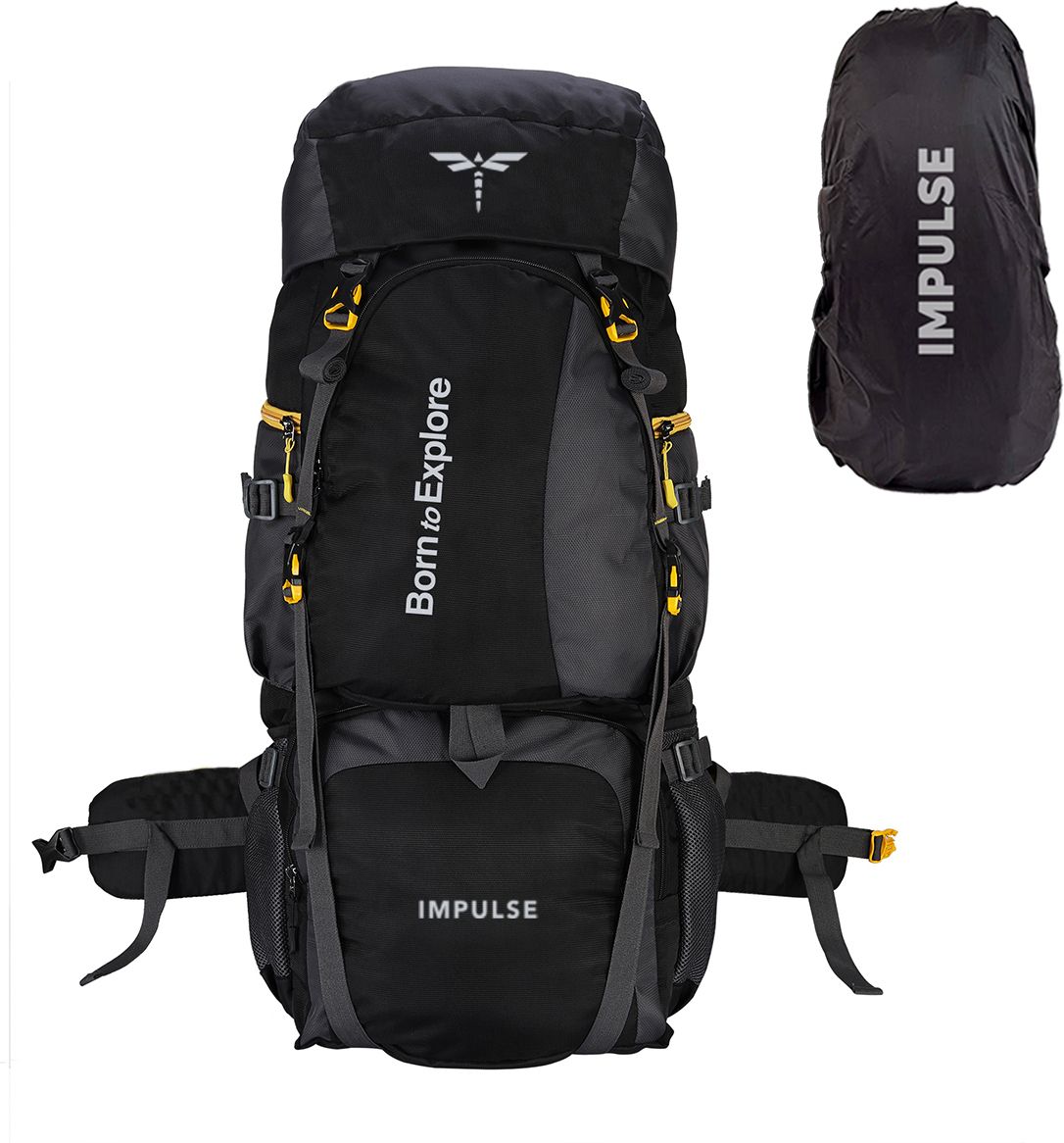 80 Litres Curve Water Resistant Rucksack Trekking Hiking Camping Outdoor Camps Luggage Bags Tour Travel Backpack Rucksack- 80 L