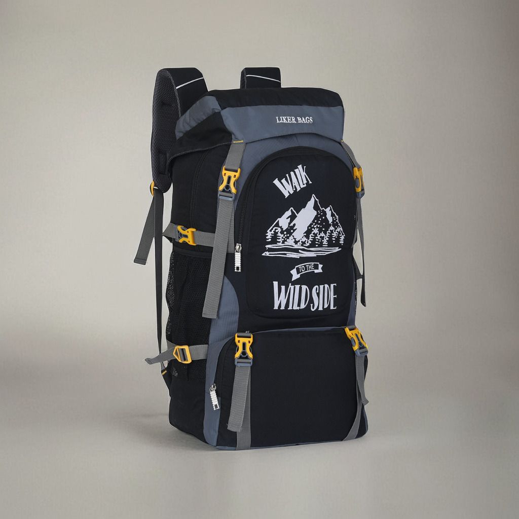 liker travel luggage Water Resistance Trekking Hiking Travel Bag With Shoe Compartment Rucksack Rucksack- 65 L-picture-22