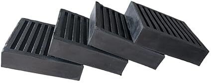 Anti-Vibration Rubber Pads Floor Protectors 4 Pcs 1 x 6 x 6 inch Retangle Indoor and Outdoor Rug Pad