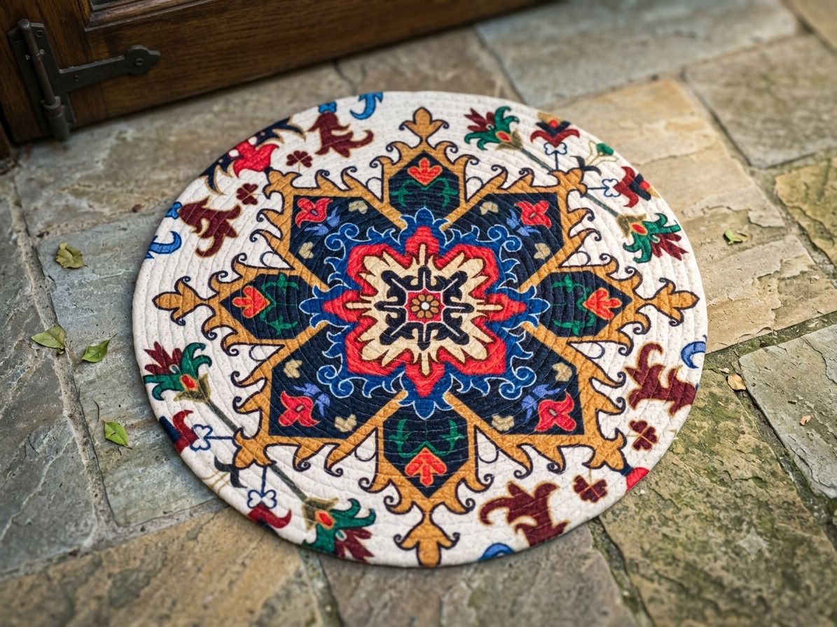 shree bala ji floor mats Modern Abstract Round Door Mat Indoor and Outdoor Rug Pad-picture-25