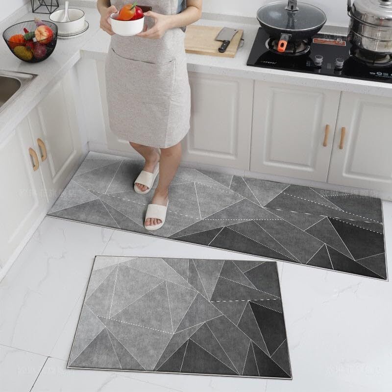 prechana 2 Pcs Kitchen Mats, Waterproof Memory Foam Kitchen Rugs Indoor Rug Pad-picture-23