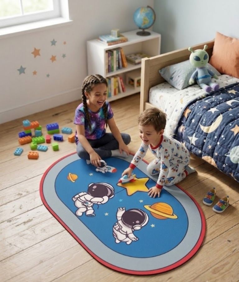 shree bala ji floor mats Kids Astronaut Space Theme Door Mat Indoor and Outdoor Rug Pad-picture-17