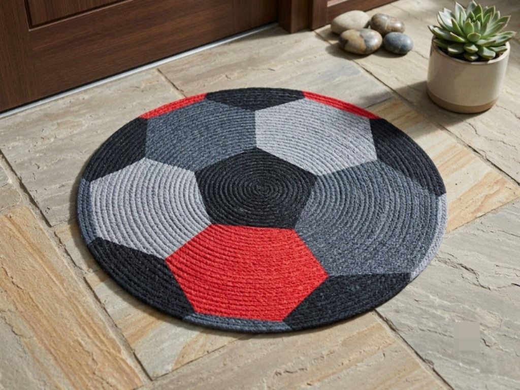 shree bala ji floor mats Modern Abstract Round Door Mat Indoor and Outdoor Rug Pad-picture-23