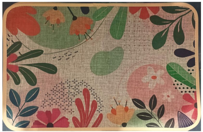 Door mat for Bathroom, Living Room Kitchen Bedroom (Multicolor Floral Design) Indoor and Outdoor Rug Pad