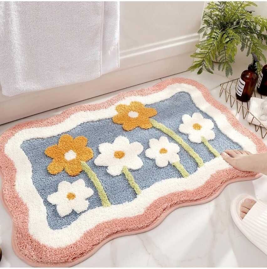 Multicolor Flower Doormat Indoor and Outdoor Rug Pad-image-40