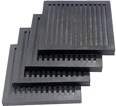 Anti-Vibration Rubber Pads Floor Protectors 4 Pcs 1/2 x 12 x 12 inch Retangle Indoor and Outdoor Rug Pad
