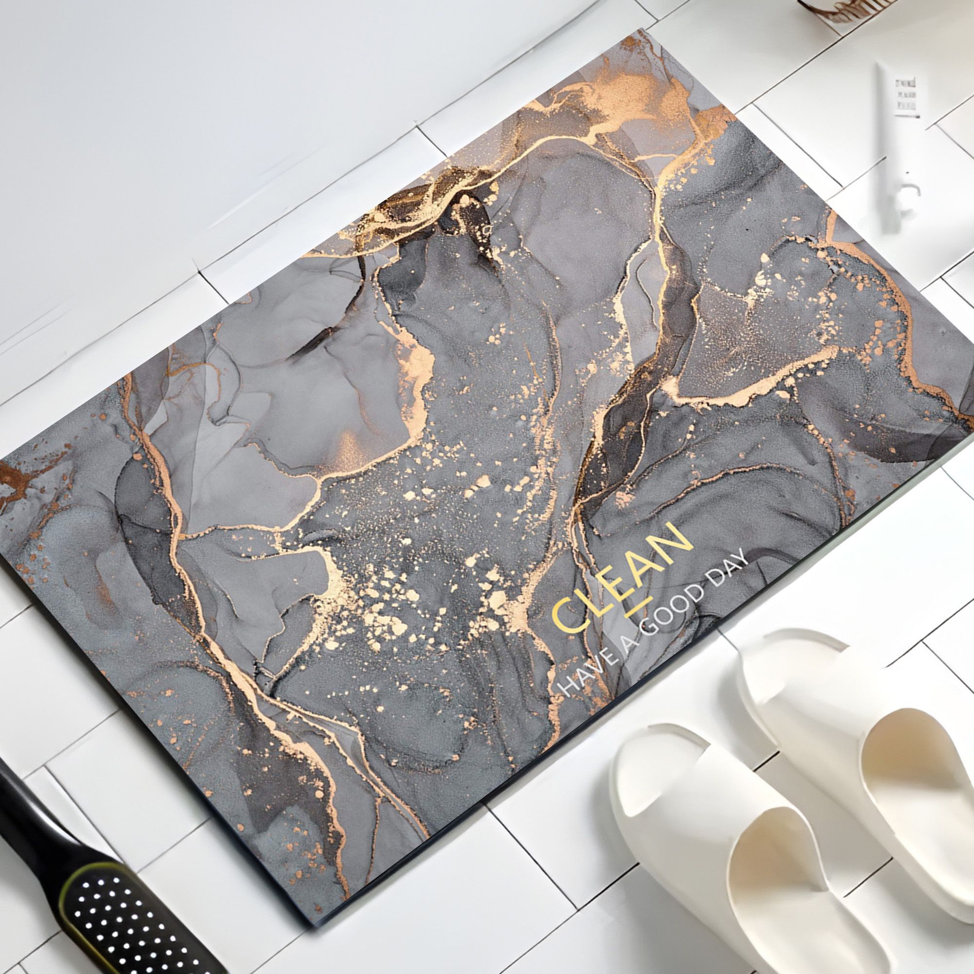 umai Polyester Rubber Bathroom Mat (40*60cm) Bath Mat Indoor Rug Pad-picture-27
