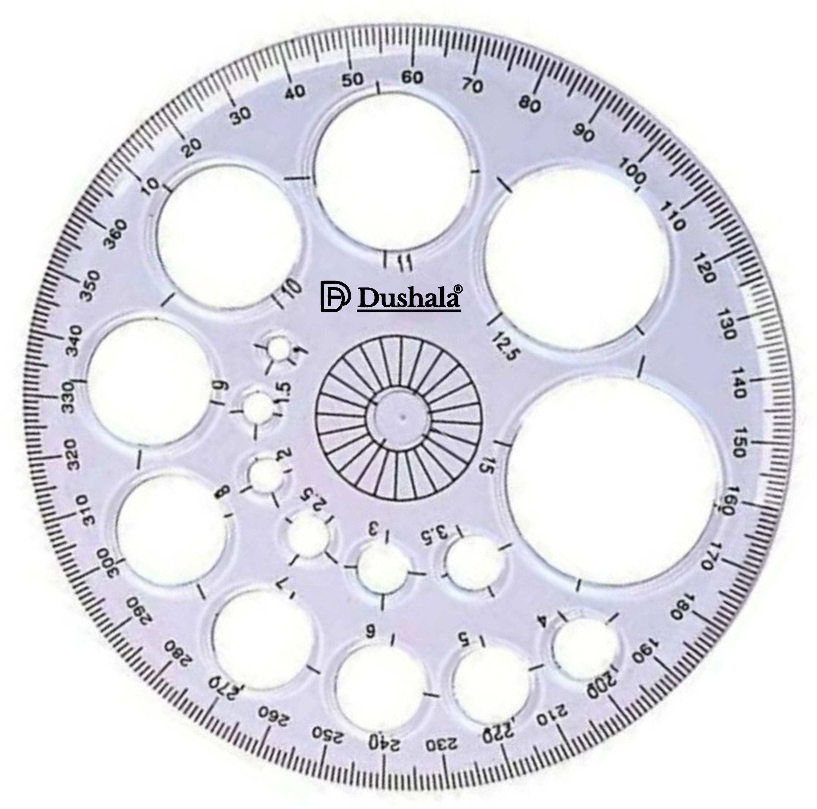 procircle 360 degree round protector circle stencil for college. Office & craft Ruler