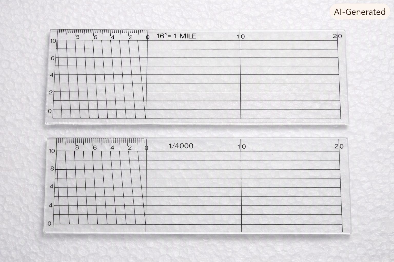 Plastic Diagonal Scale Pack of 2 with 1/4000 or 20-25 Ruler-image-20