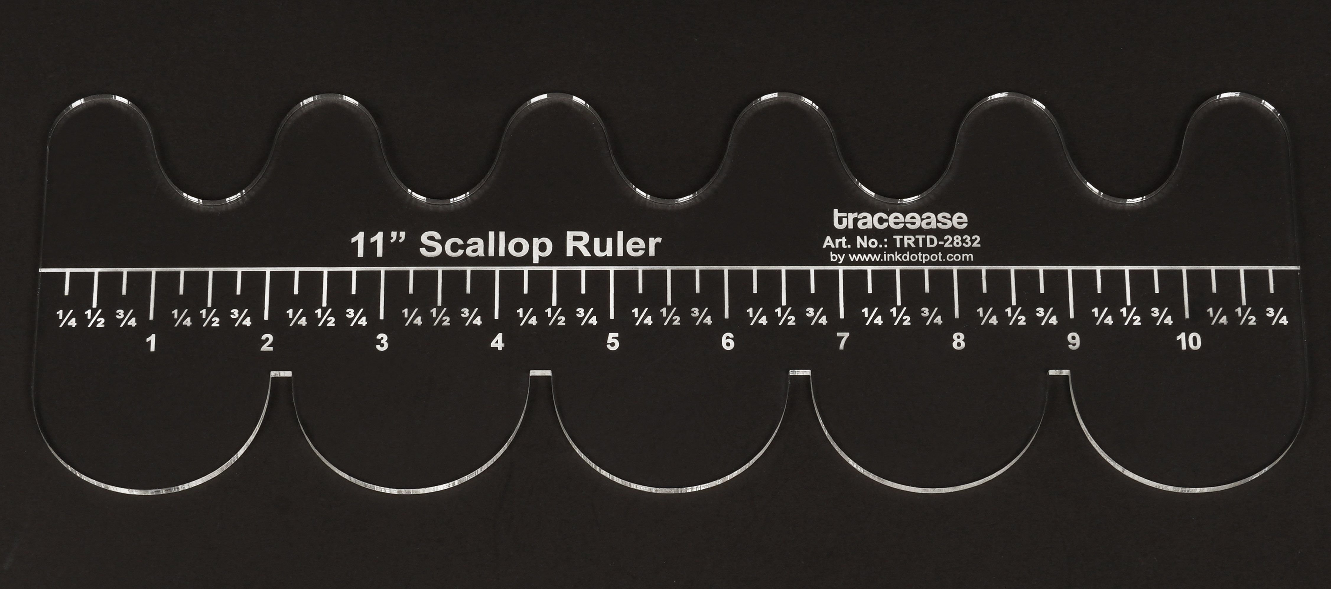 1 Pcs Scallop Shaped Quilt/ Applique Template 11"x3.8" inches DIY Sewing Quilt Ruler-image-28