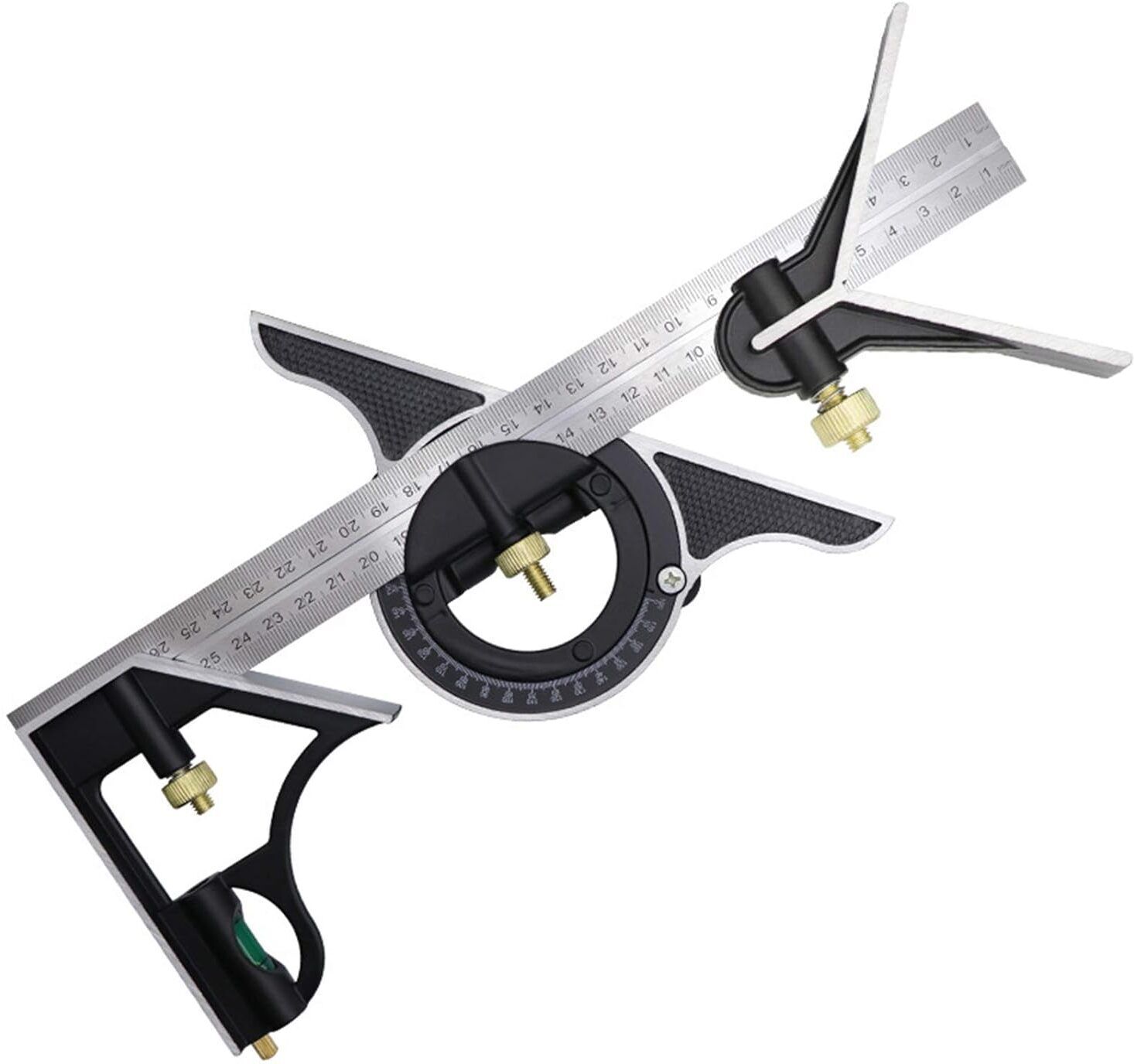 12 Inch Adjustable Combination Angle 45 Degree Right Protractor Square Set Ruler-image-4