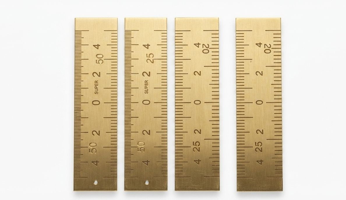 kd enterprises Patwari guniya 2 guniya 25X50 & 2 guniya 20X25 full brass (sat of 4) Ruler-picture-38