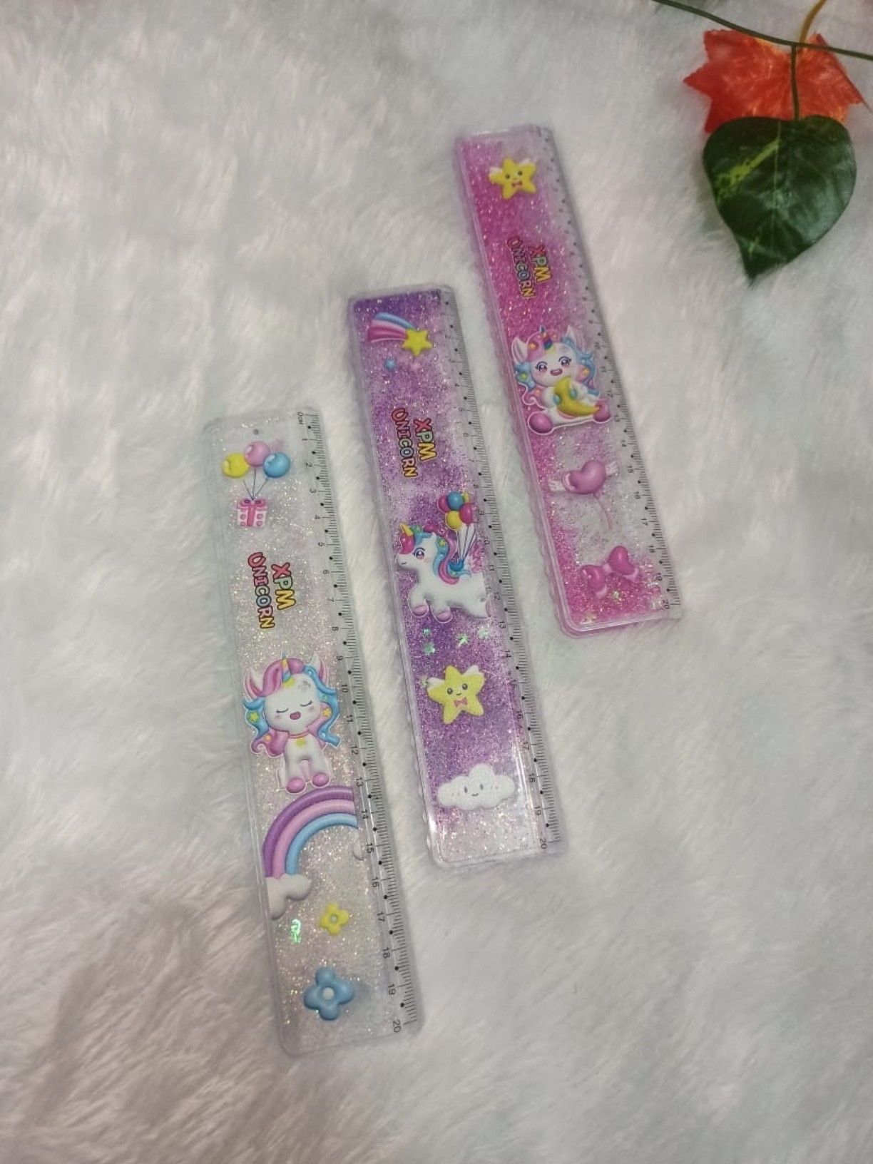 dnp Unicorn Glitter Scale (Set of 2)(Color As Per Availability)y Ruler image 1