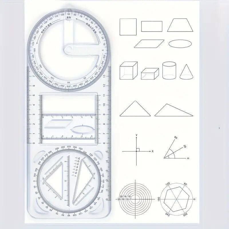 hbstreads Multifunctional Geometric Ruler Multifunctional Student Math Ruler Ruler-picture-19