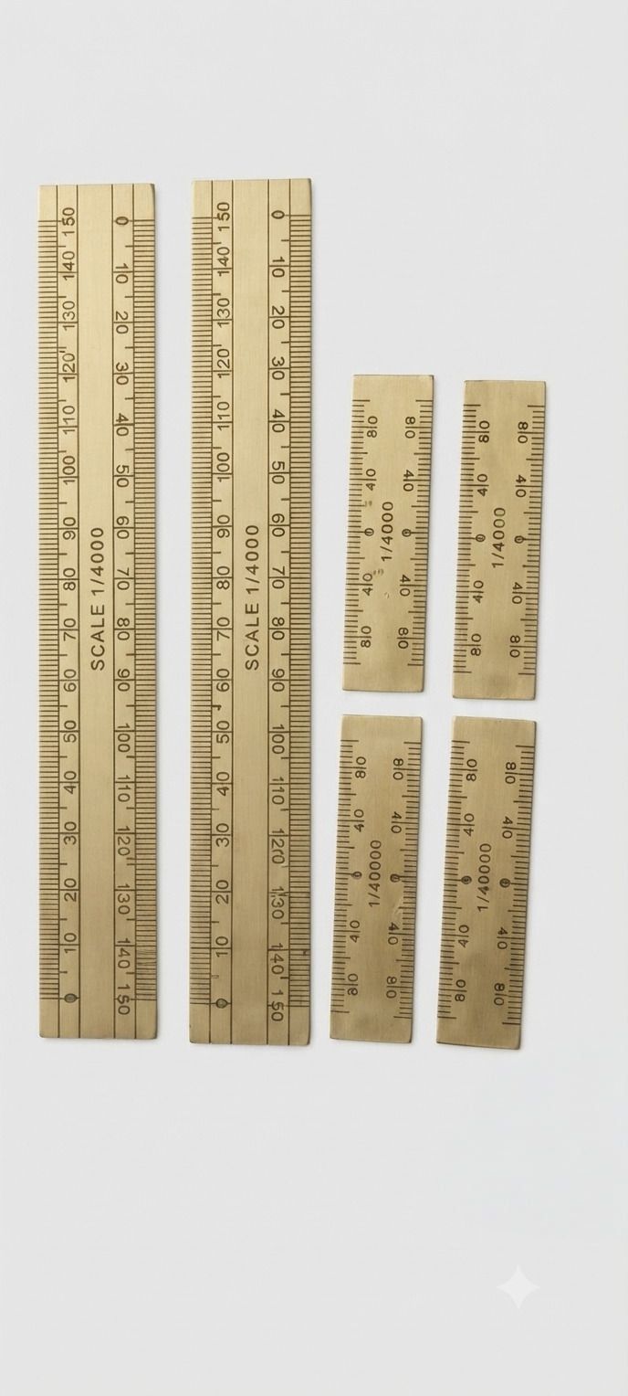 patwari scale & guniya division 1/4000 (sat of 6) Ruler-image-6