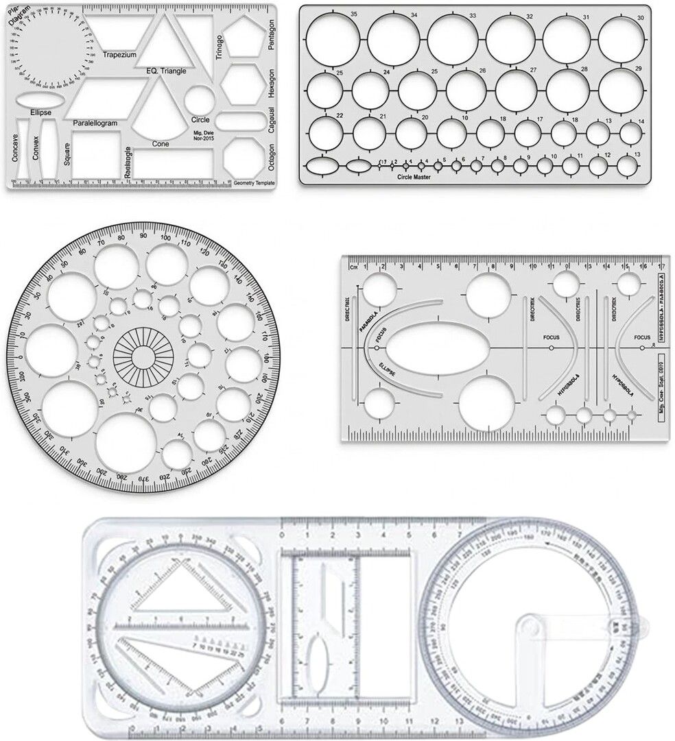 saravana super mart Pro circle, shapes, Parabola, Multifunctional Geometry, Circle master Ruler-picture-16