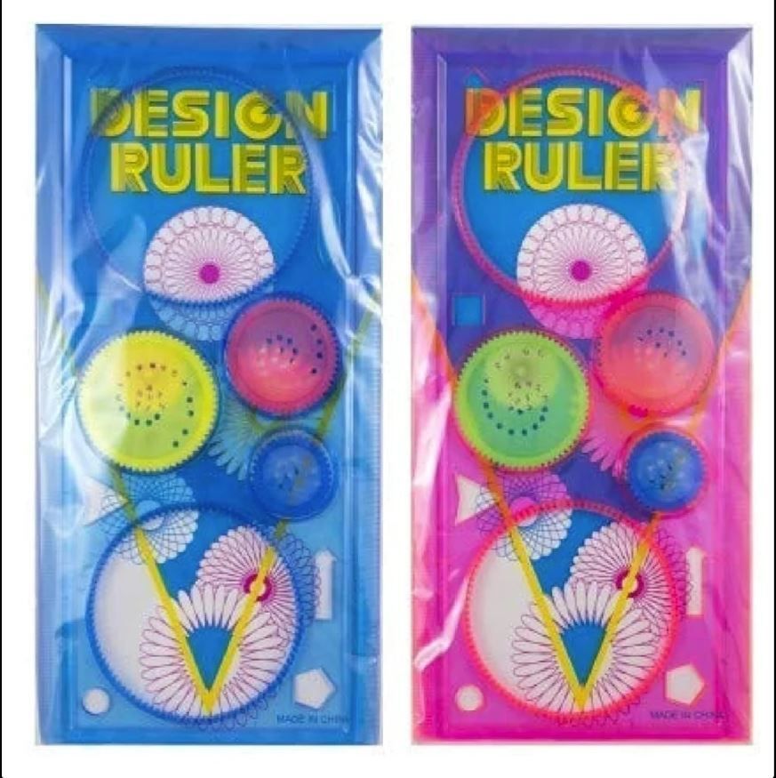 Creative Spirograph Geometric Ruler, Art & Craft Ruler for Kids (Random 2 color) Ruler-image-46