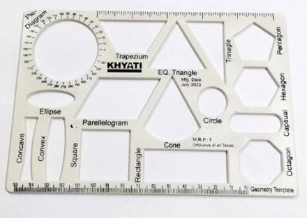 pmw 16 Basic Geometrical TemplateShapes -1pc Ruler-picture-9