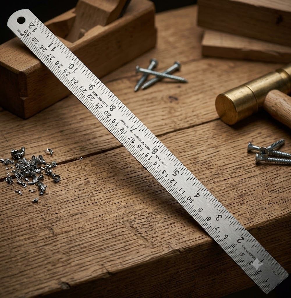 pravyon 30 CM Stainless Steel Measuring Ruler | Double-Sided Inch & Centimeter Markings Ruler-picture-16