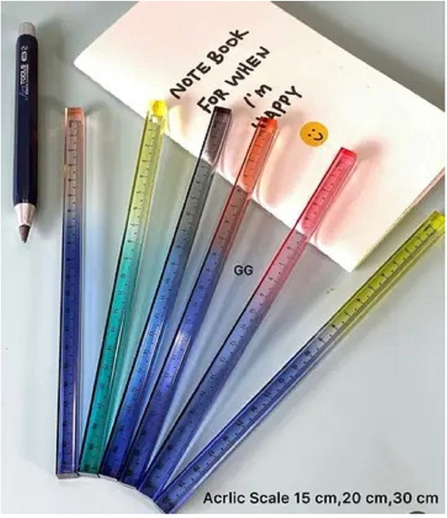 vibgyor products Triangular Ruler 15cm Plastic Straight Ruler Practical Student Ruler image 1