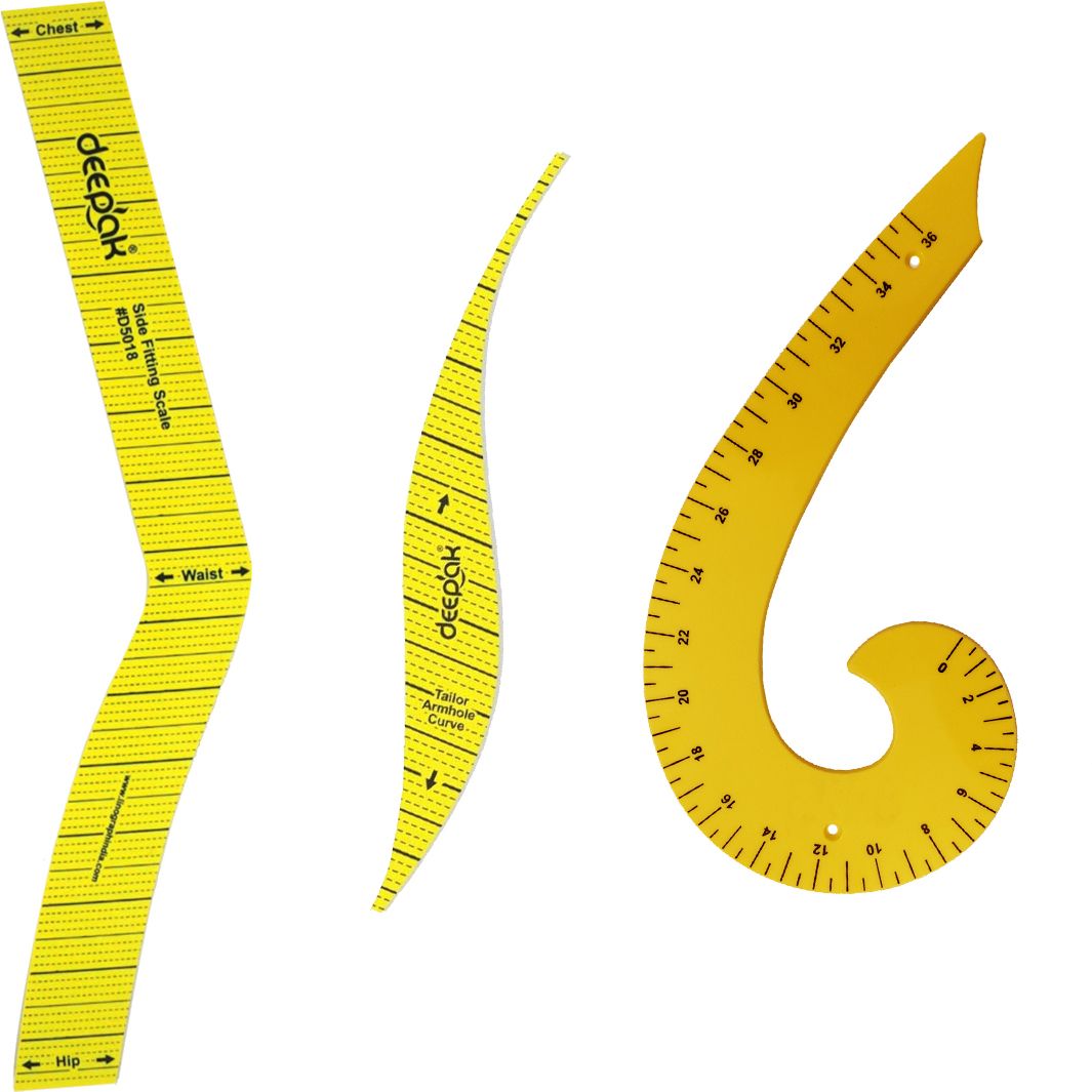 Tailores Sleeve Curve Scale Hip Curve Scale and French Curve Ruler
