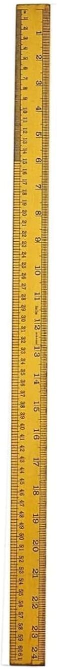 uttam Wooden Scale 24 inch (60CM) For Designer Tailour Scale (Pack of 2) Yellow Ruler-picture-32