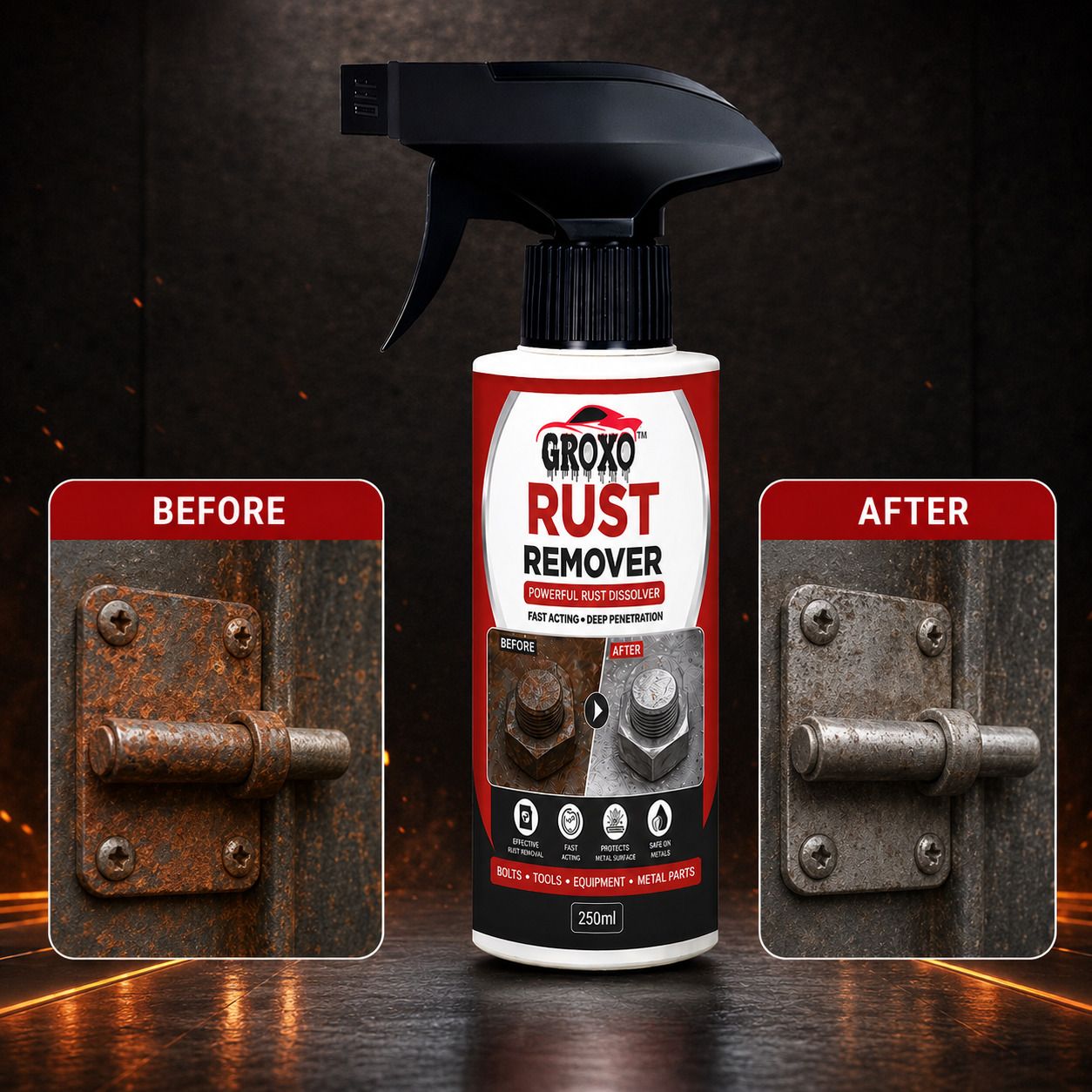 Rust Removal Treatment Liquid Rust Removal Solution with Trigger Spray-image-5