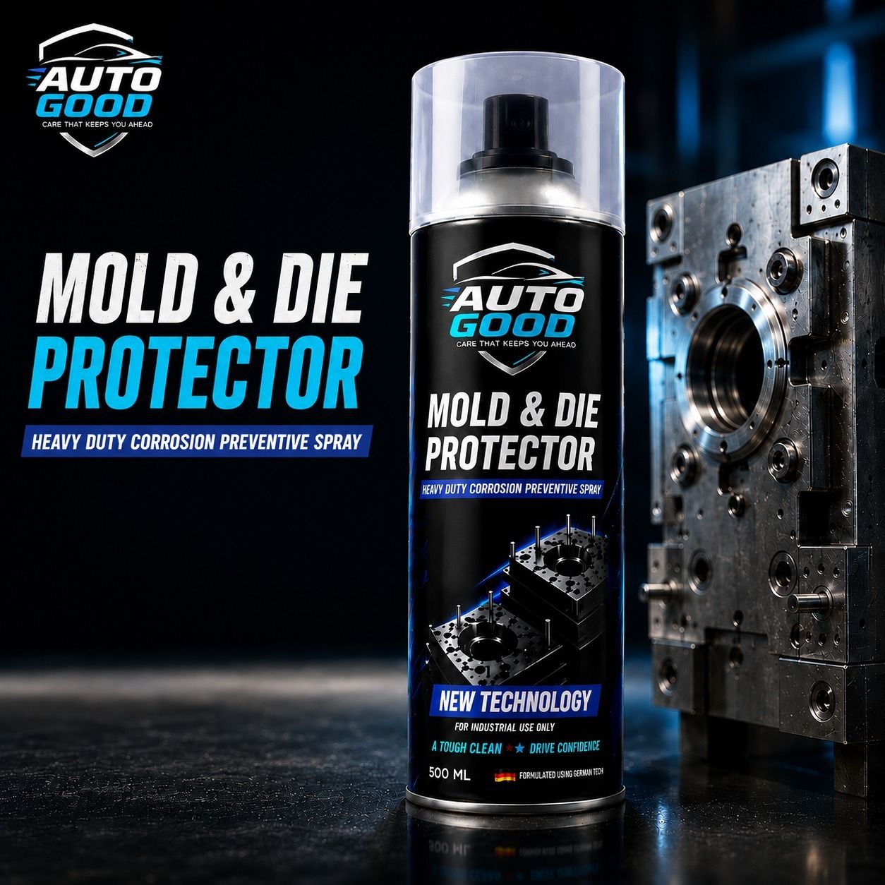 auto good Industrial Rust Preventive Spray | Mold & Die Protector 500 ml Rust Removal Aerosol Spray-picture-17