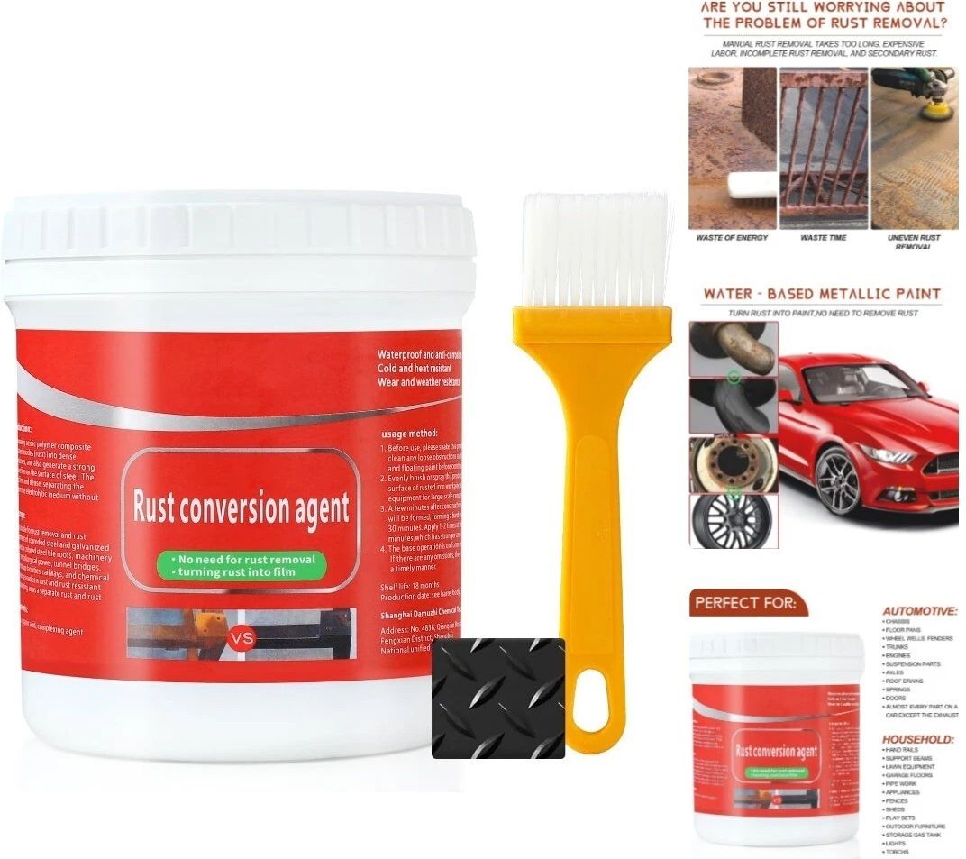 High Viscosity Anti Rust Coating Paint with Brush for Indoor & Outdoor Use Rust Removal Solution-image-5