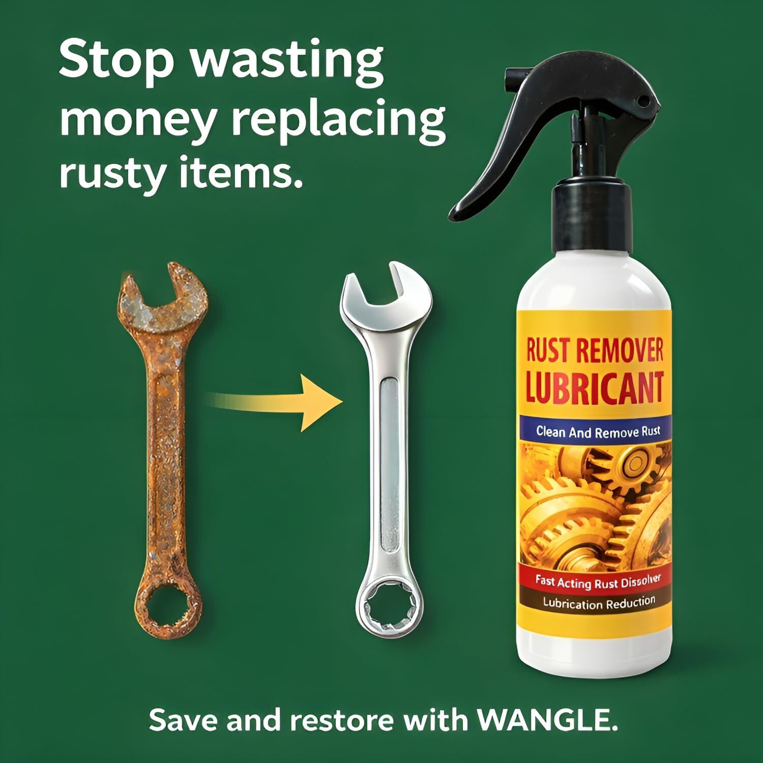 Multi-Purpose Rust Remover Rust Removal Aerosol Spray (100 ml) Rust Removal Solution with Trigger Spray-image-28