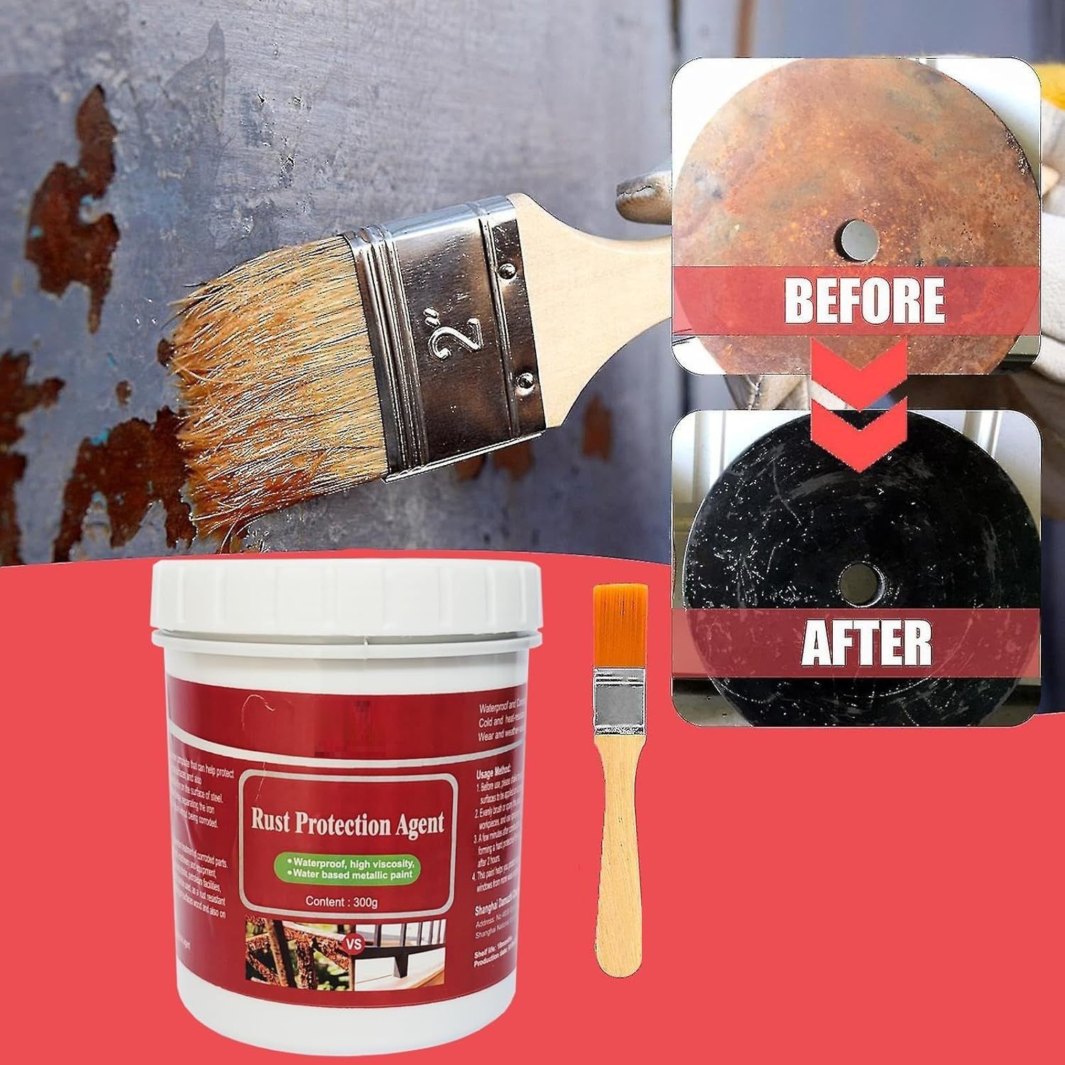 Rust Prevention Coating Spray 300ml for Indoor & Outdoor Metal Rust Removal Solution-image-24