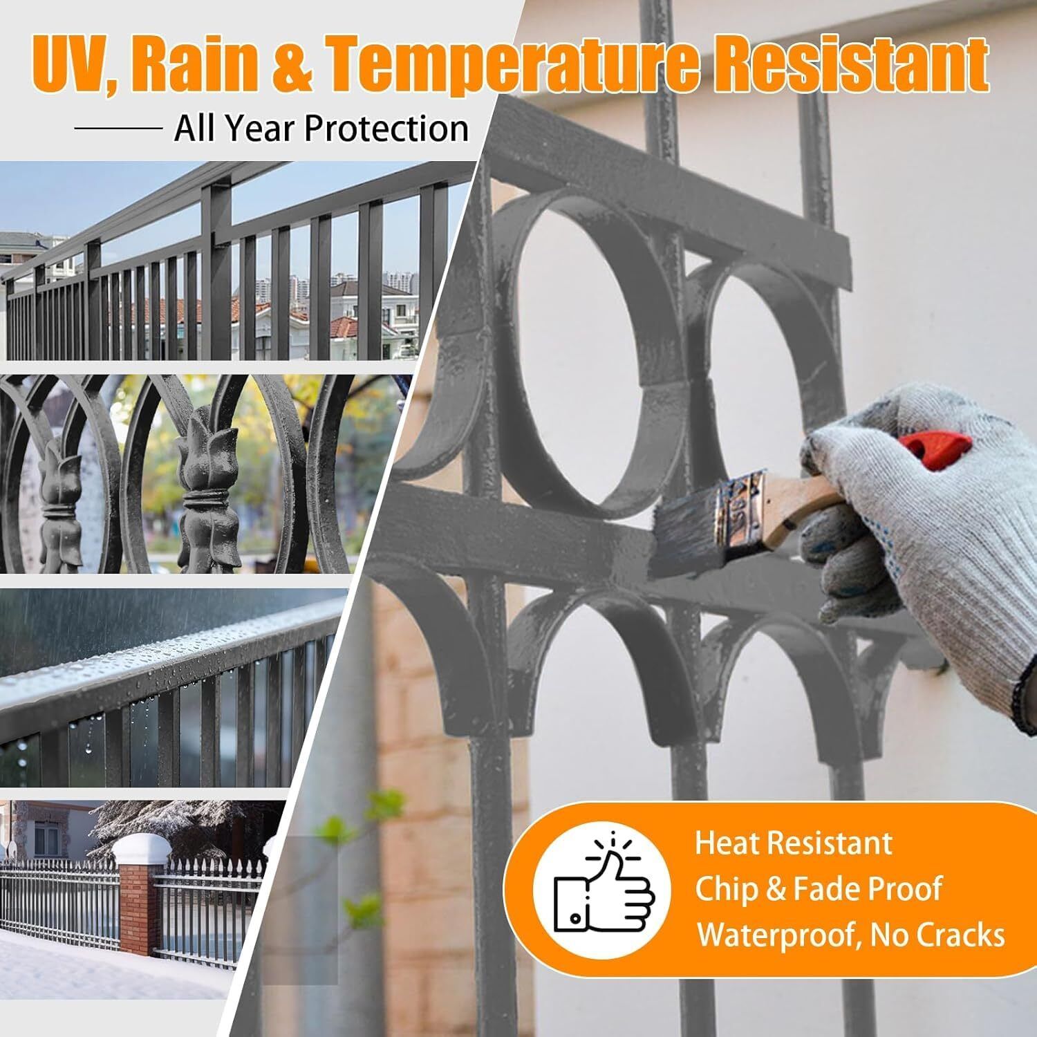 wifton Water-Based Rust Removal Paint for Iron Railings, Fences & Machinery Rust Removal Solution-picture-14