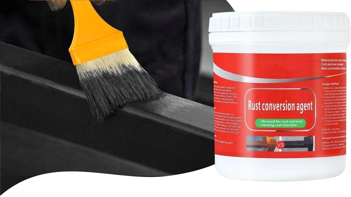 wifton Waterproof Metallic Paint with Brush for Rust Prevention & Corrosion Control Rust Removal Solution-picture-41