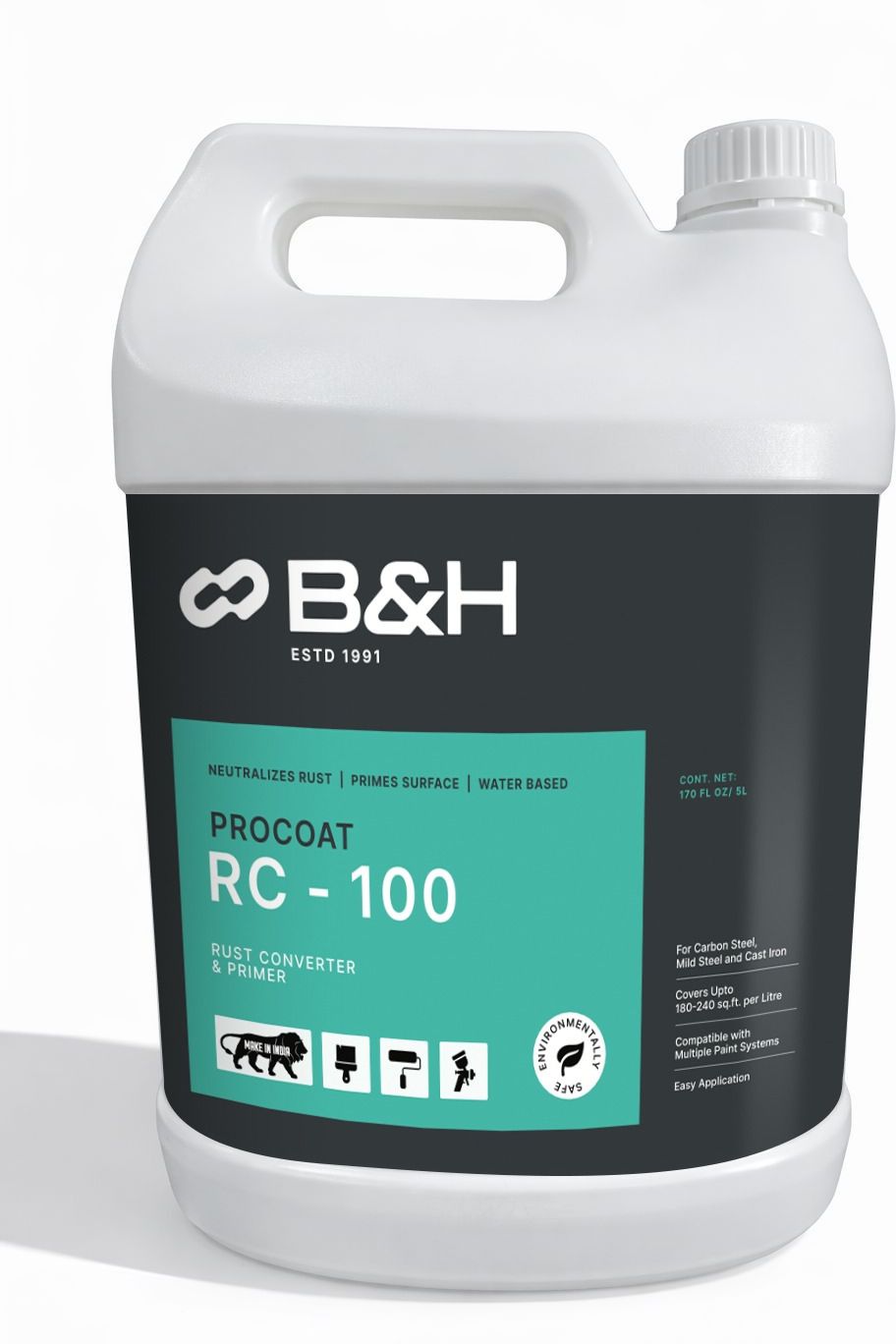 b&h Procoat RC-100 I Rust Converter and Primer I 2 in 1 Chemical I Rust Conversion Solution-picture-22