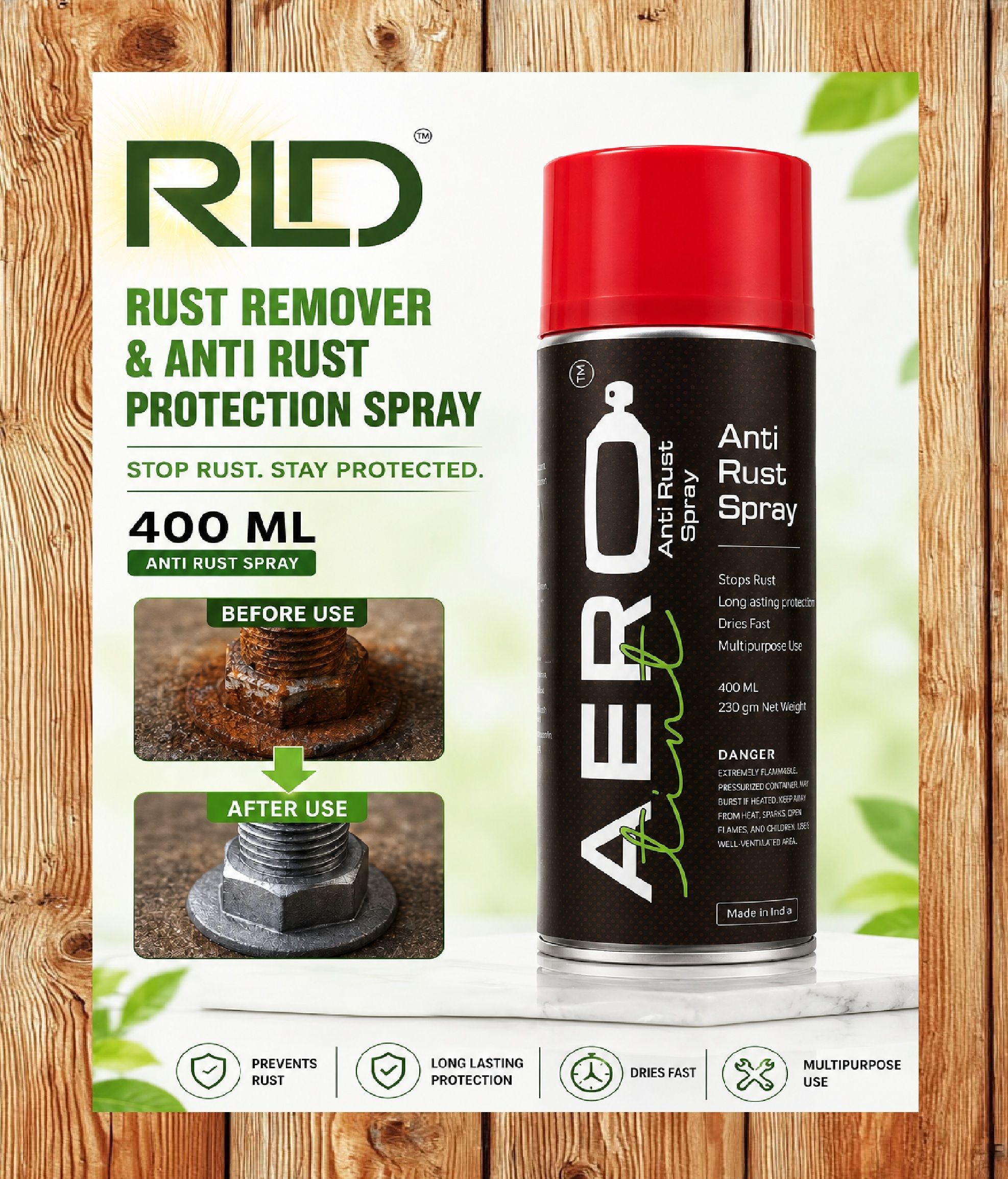 rld Anti Rust Spray | Rust Remover & Rust Protection Spray (T13*)| Rust Removal Aerosol Spray-picture-47