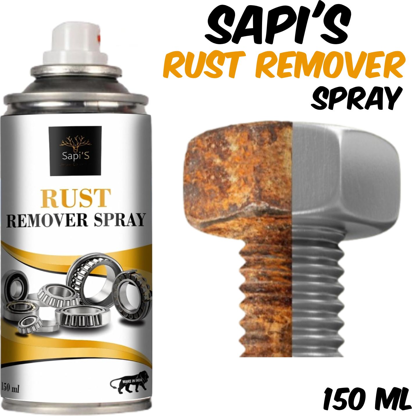 sapi's SapiS Rust Remover Spray 150ml Rust cleaner Rust Removal Aerosol Spray-picture-32