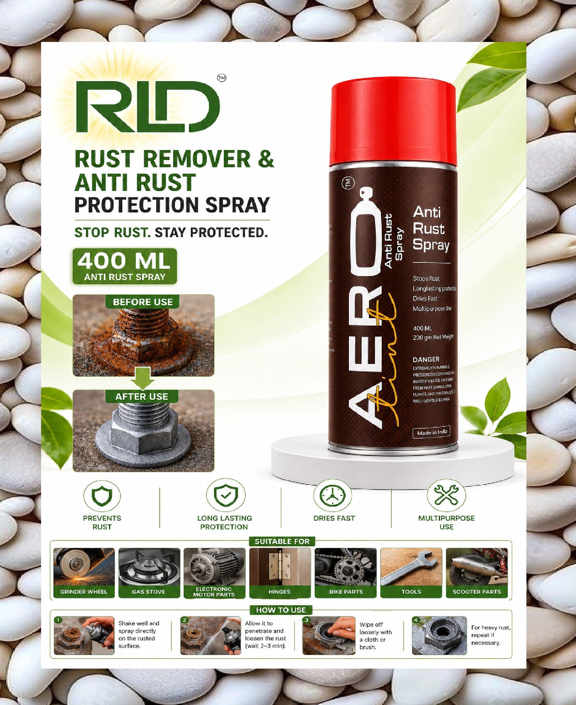 Anti Rust Spray | Rust Remover & Rust Protection Spray (T8*)| Rust Removal Aerosol Spray-image-17
