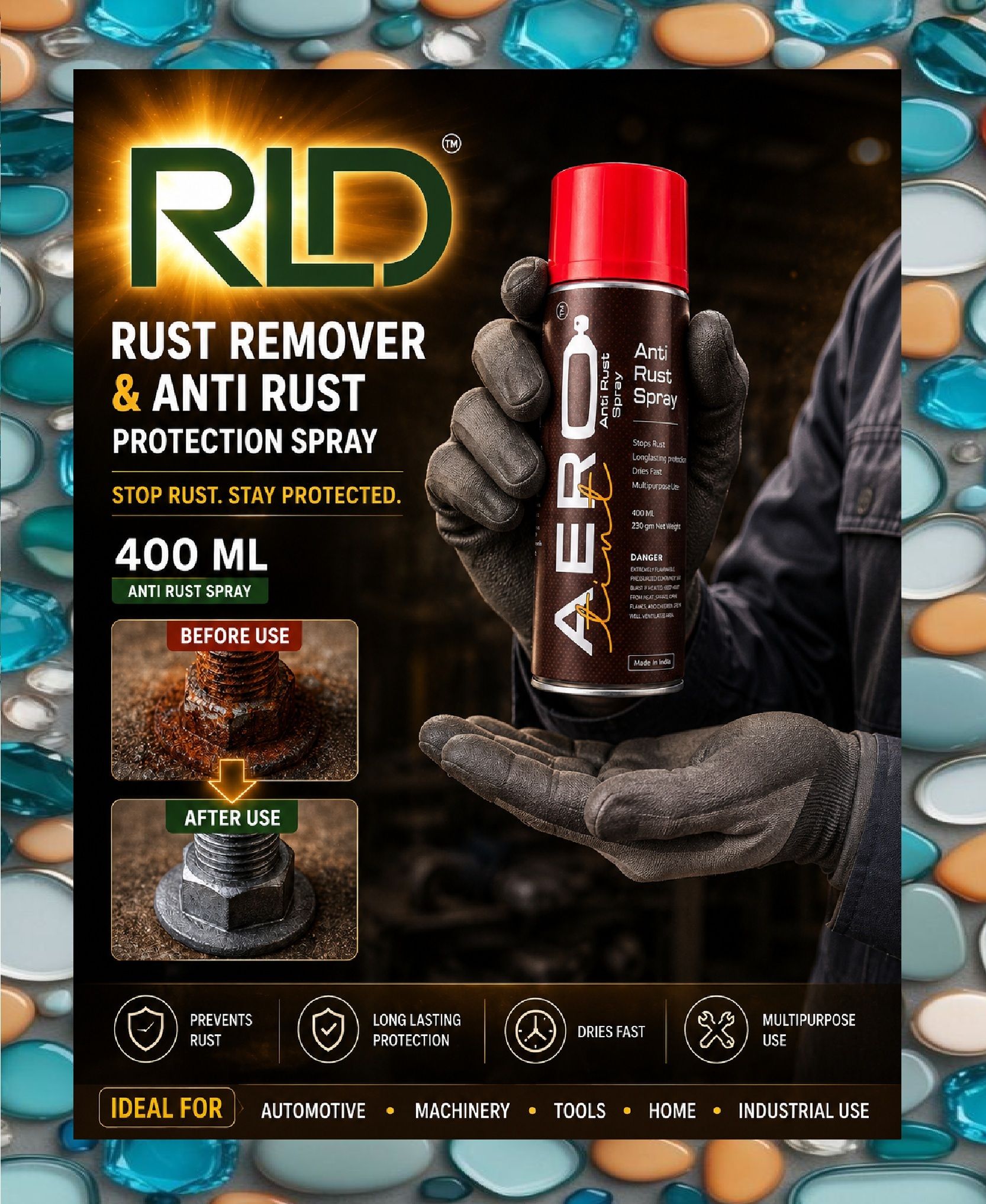 rld Anti Rust Spray | Rust Remover & Rust Protection Spray (R16*)| Rust Removal Aerosol Spray-picture-34