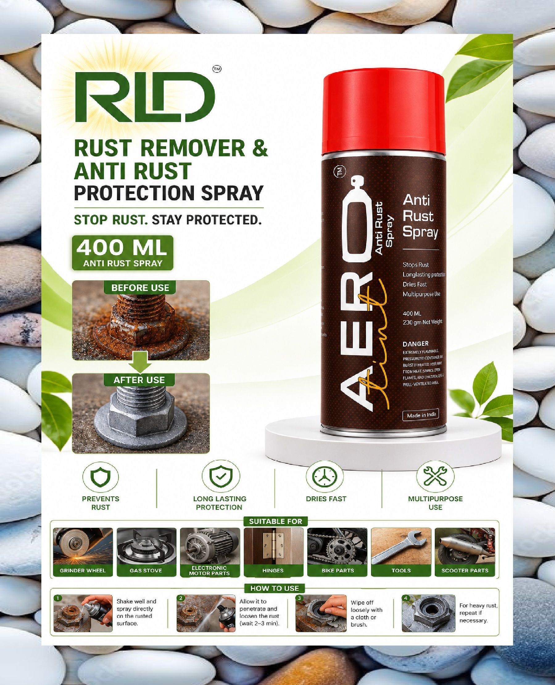 rld Anti Rust Spray | Rust Remover & Rust Protection Spray (T6*)| Rust Removal Aerosol Spray-picture-21