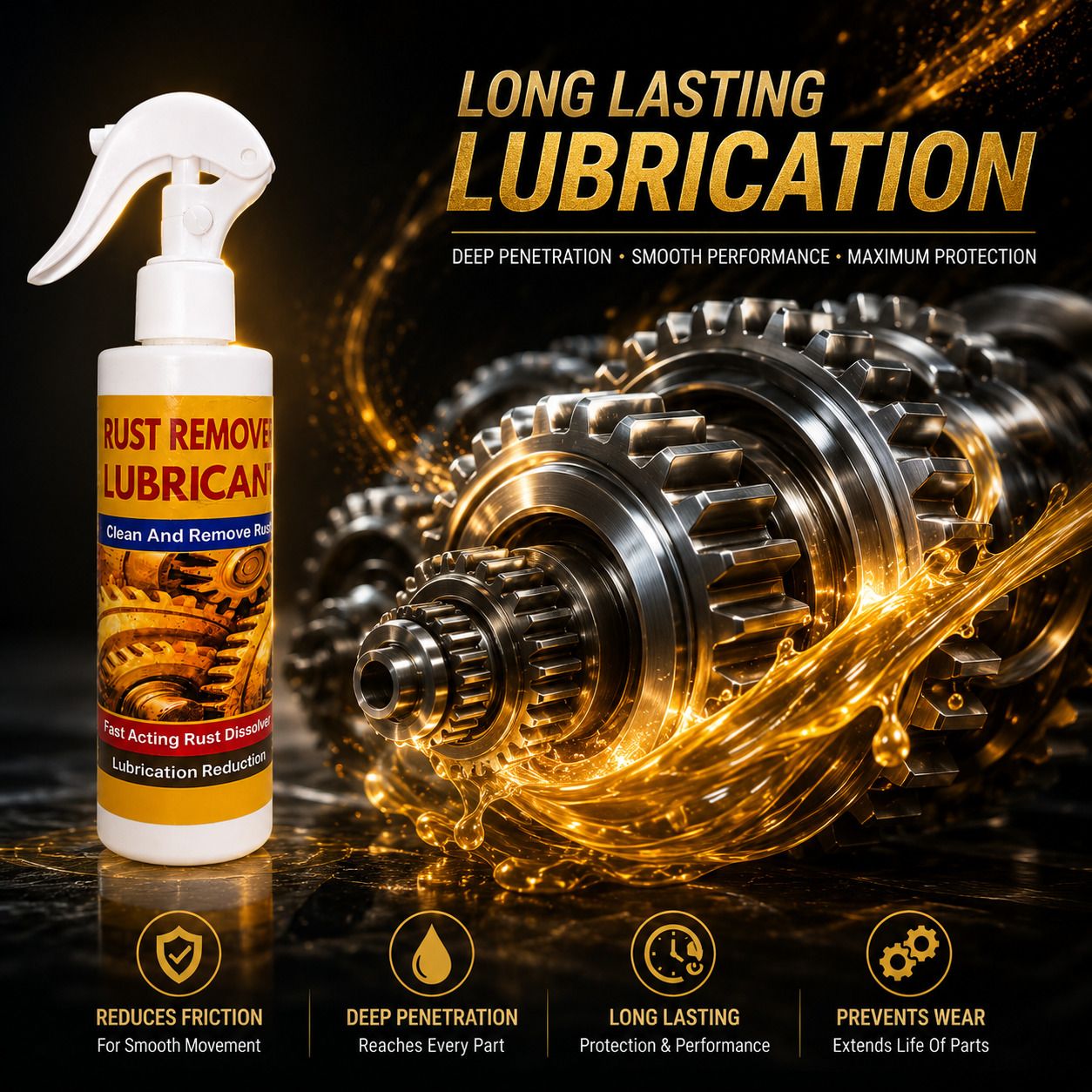 zatpatzap Multipurpose Rust Remover Spray with Lubricant for Bolts, Trigger Spray Rust Removal Solution with Trigger Spray-picture-23