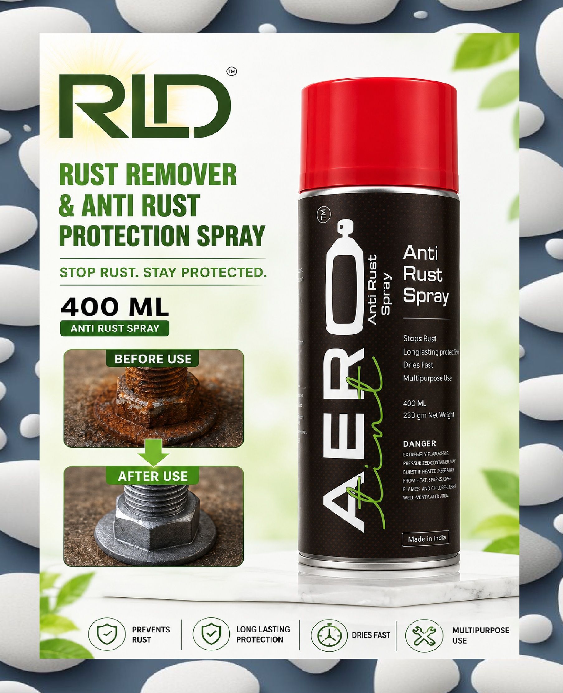 rld Anti Rust Spray | Rust Remover & Rust Protection Spray (T19*)| Rust Removal Aerosol Spray-picture-13