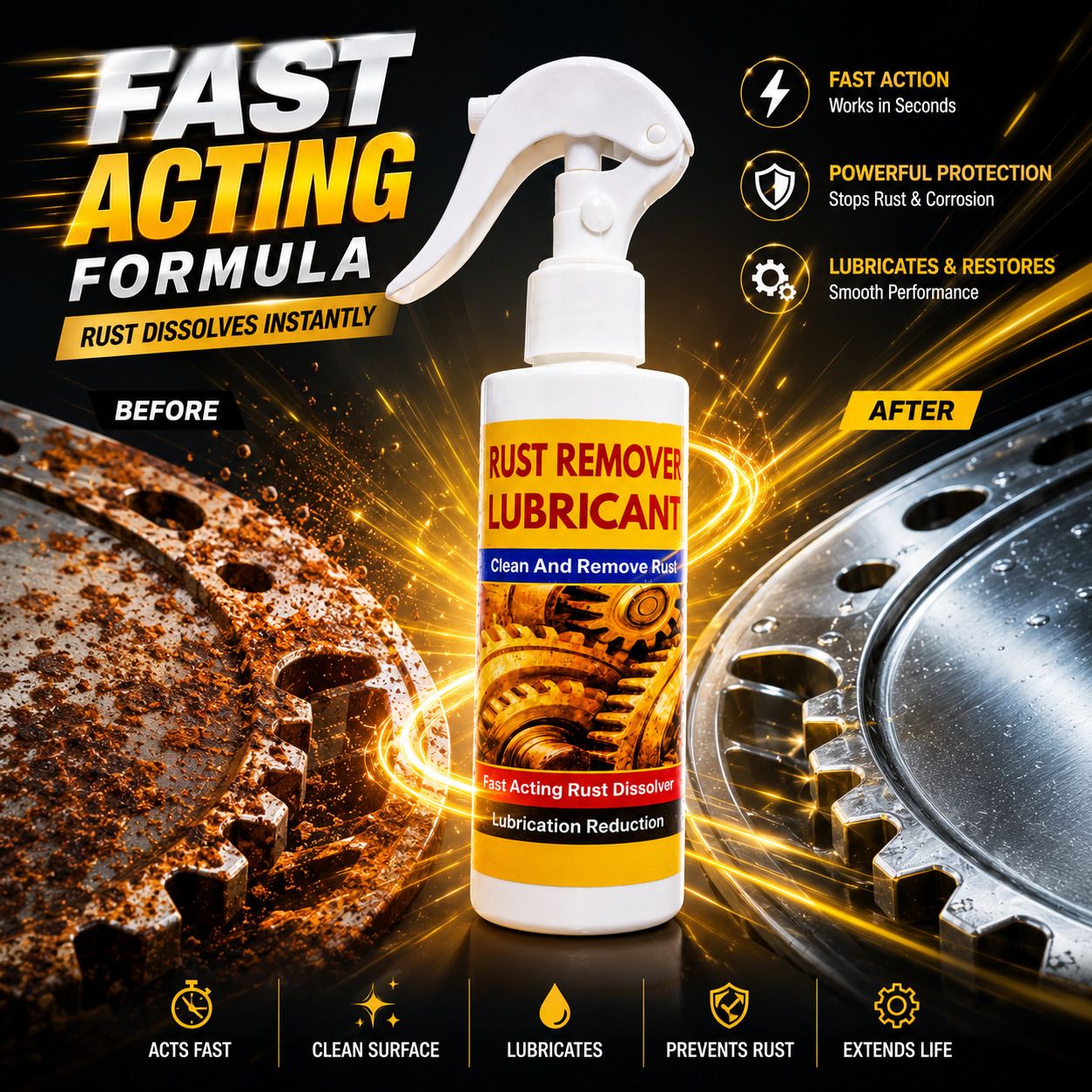 zatpatzap Multipurpose Spray for Home Improvement, Cleaning & Agent,Rust Removal(200*1ML) Rust Removal Solution with Trigger Spray-picture-15